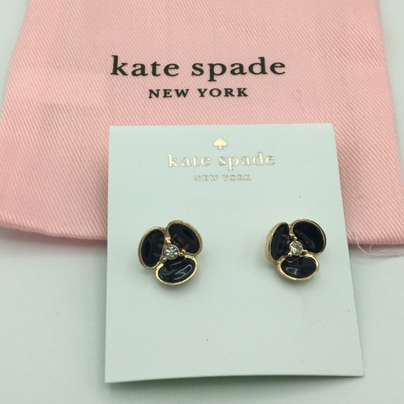 Kate Spade Disco Pansy Black Studs